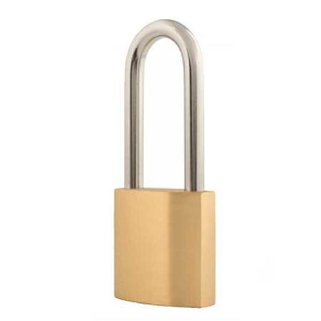 OLYMPUS Padlock, Long, Ball Bearing Heel and Toe Locking, 2" Width x 2" Height, 2-5/8" Shackle, Ext OLY-CRB200-IC6-LS